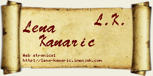 Lena Kanarić vizit kartica